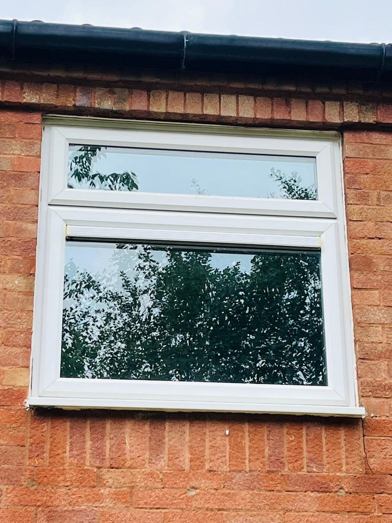 Restored window frame and sill after cleaning